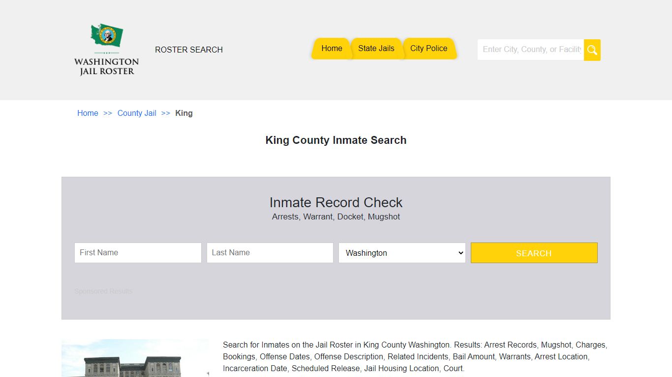 King County Inmates | Jail Roster Search